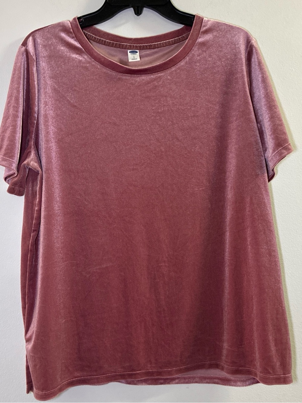 Old Navy‎ Velvet Short Sleeve Tee in Rose Pink
